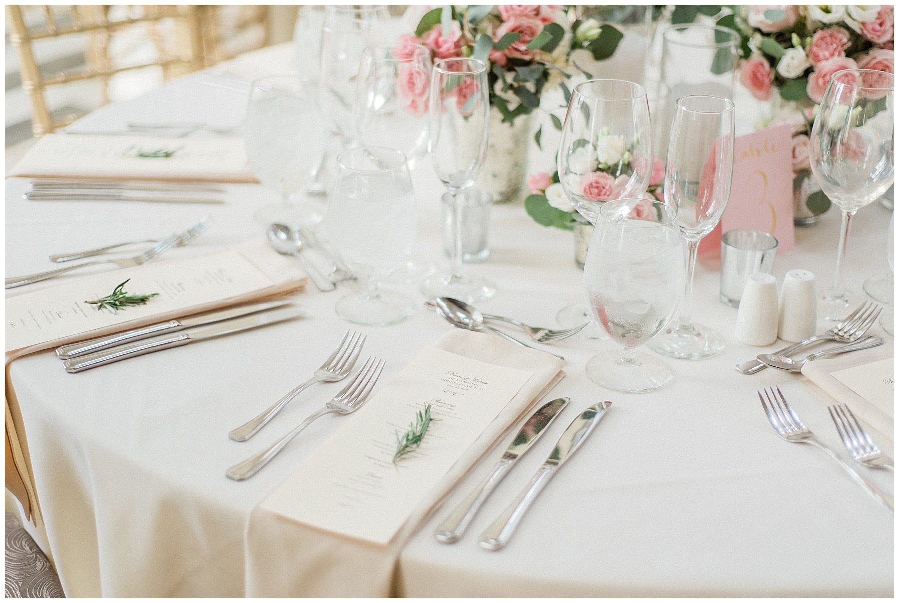 table place setting and details
