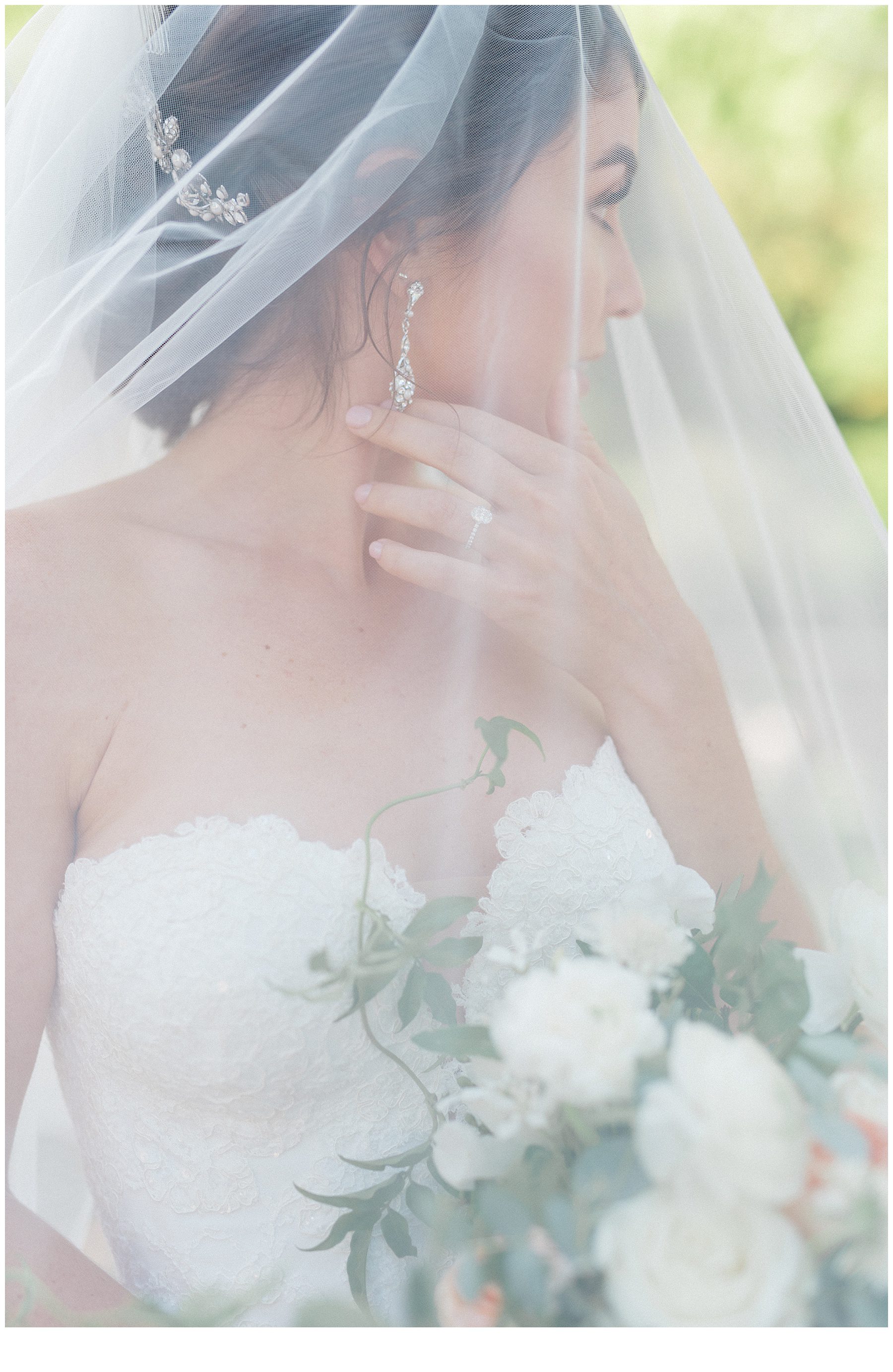 bride under wedding veil
