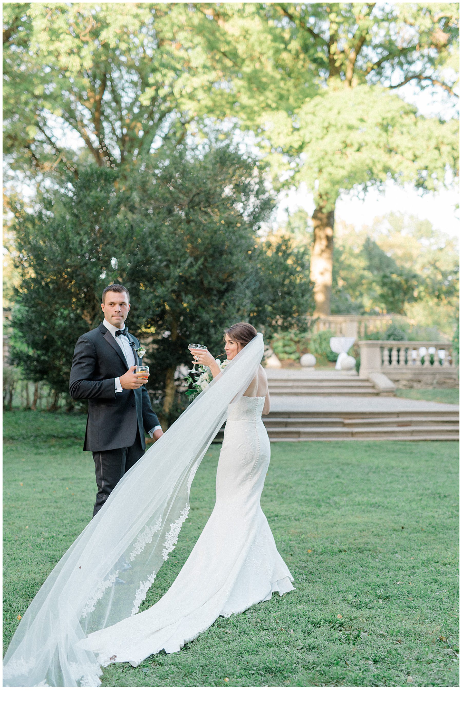 Early Fall Wedding at Curtis Arboretum in Wyncote, Pennsylvania