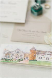 custom invitations to Ryland Inn Coach House Wedding
