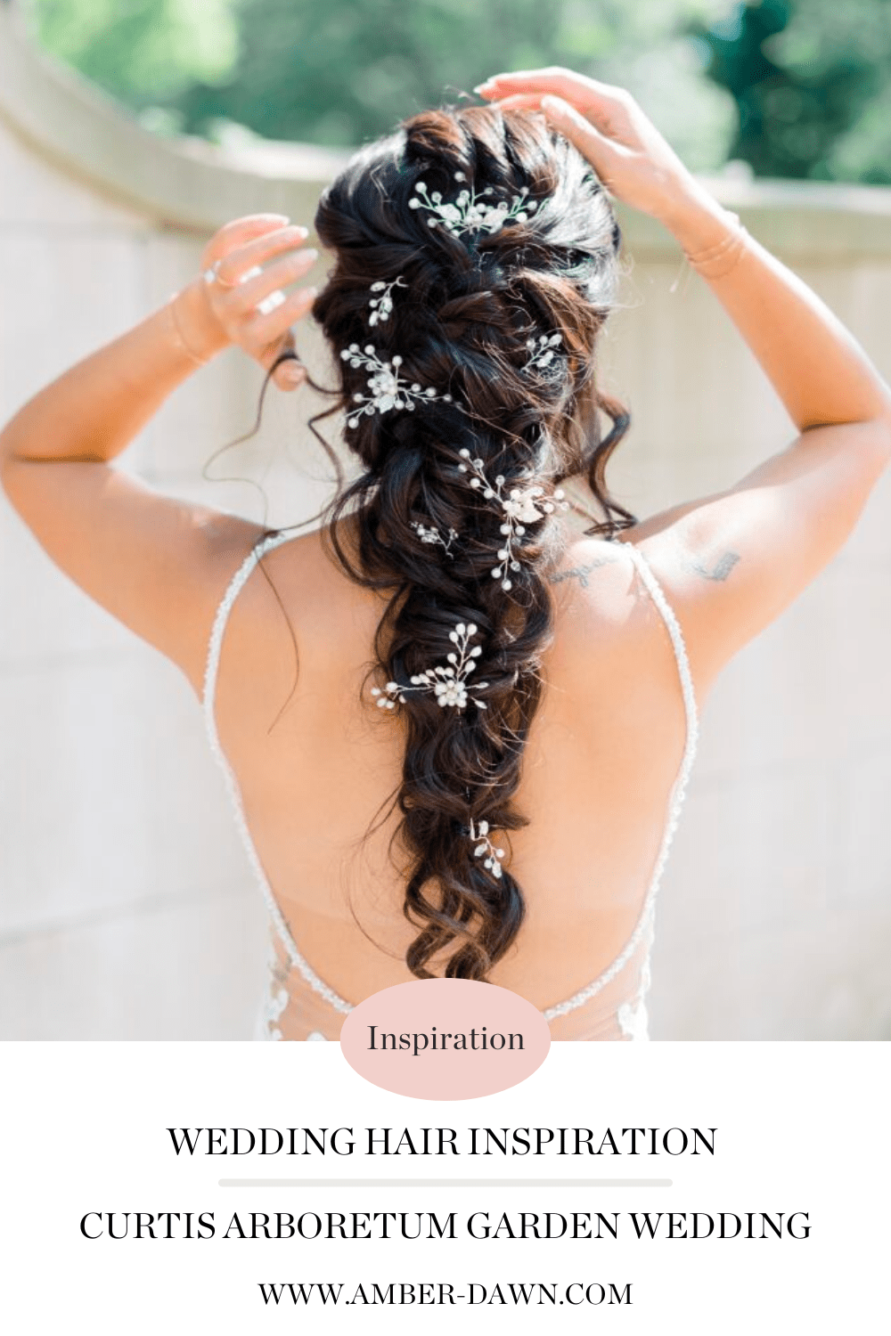 wedding hair inspiration from Curtis Arboretum garden wedding