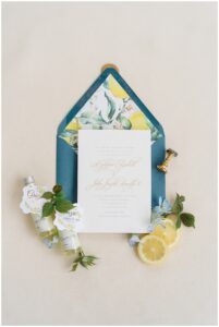 lemon inspired wedding details