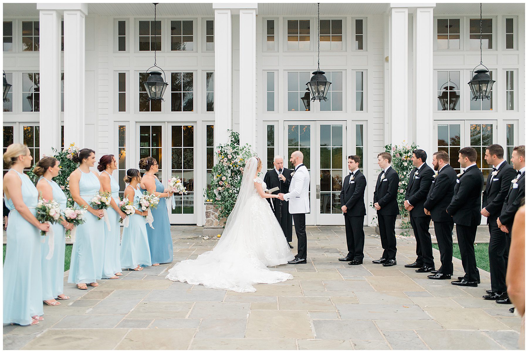Luxurious Ryland Inn outdoor Wedding ceremony