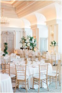 elegant fall wedding reception at Park Chateau