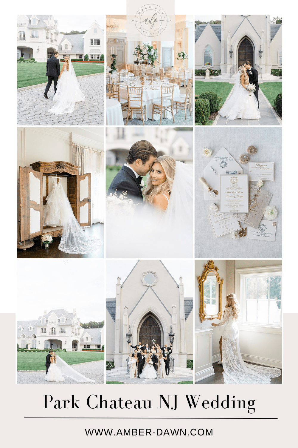 Collage photos of Park Chateau Fall Wedding