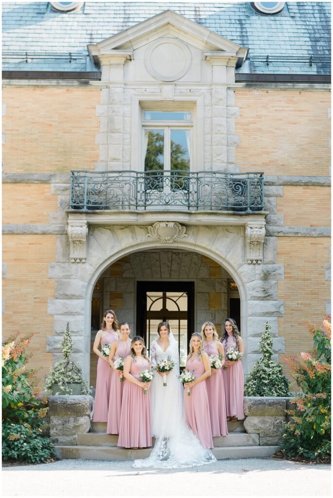 bride and bridesmaids from Elegant Cairnwood Estate Wedding in Bryn Athyn, PA