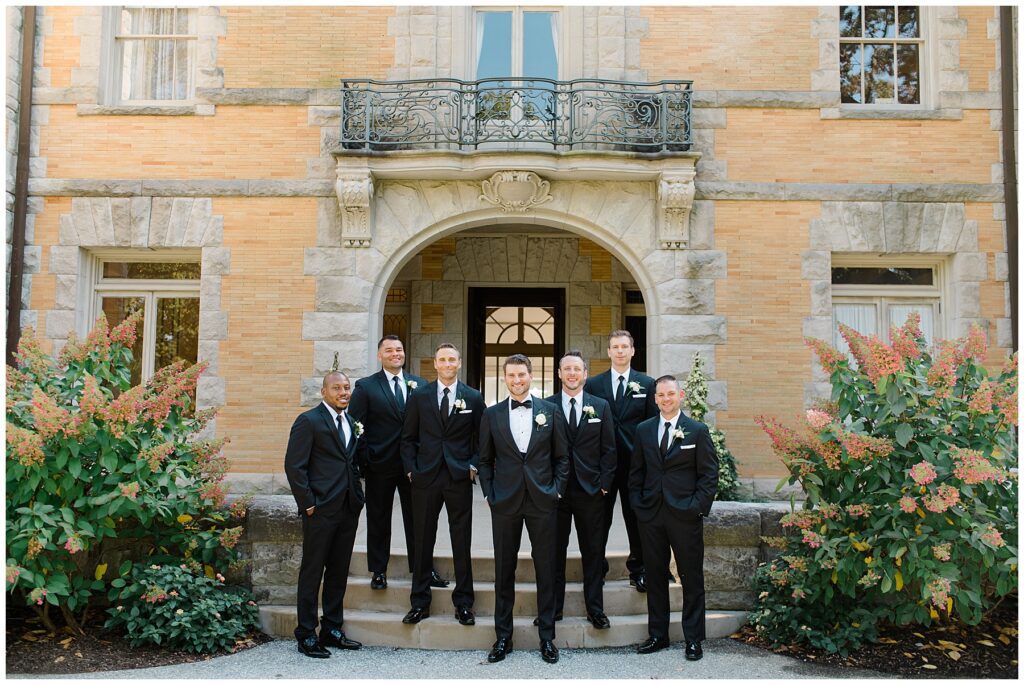 groom and groomsmen from Elegant Cairnwood Estate Wedding in Bryn Athyn, PA