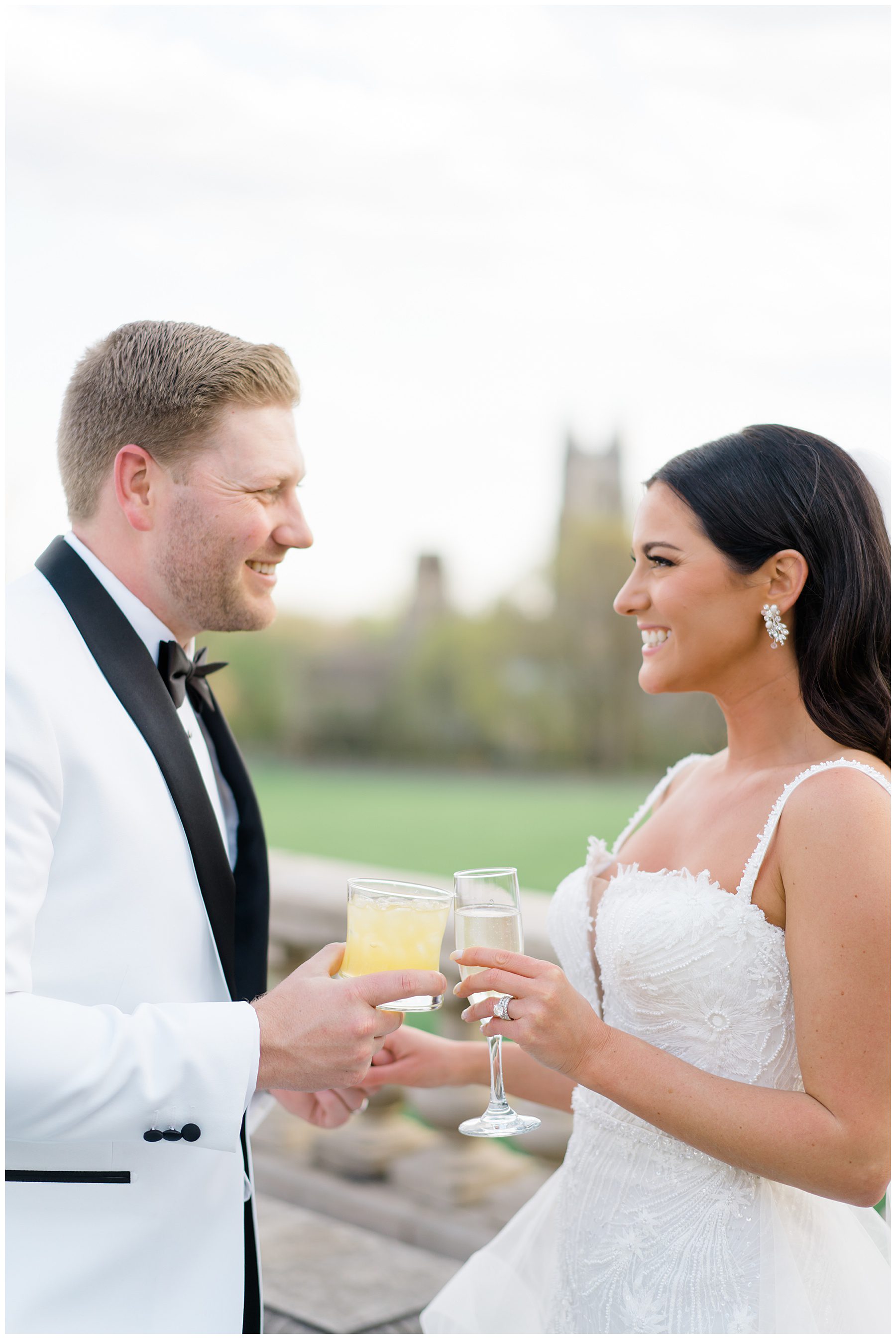 newlyweds celebrate Cairnwood Estate Wedding