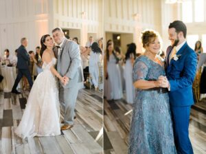 father-daughter + mother-son dance at reception
