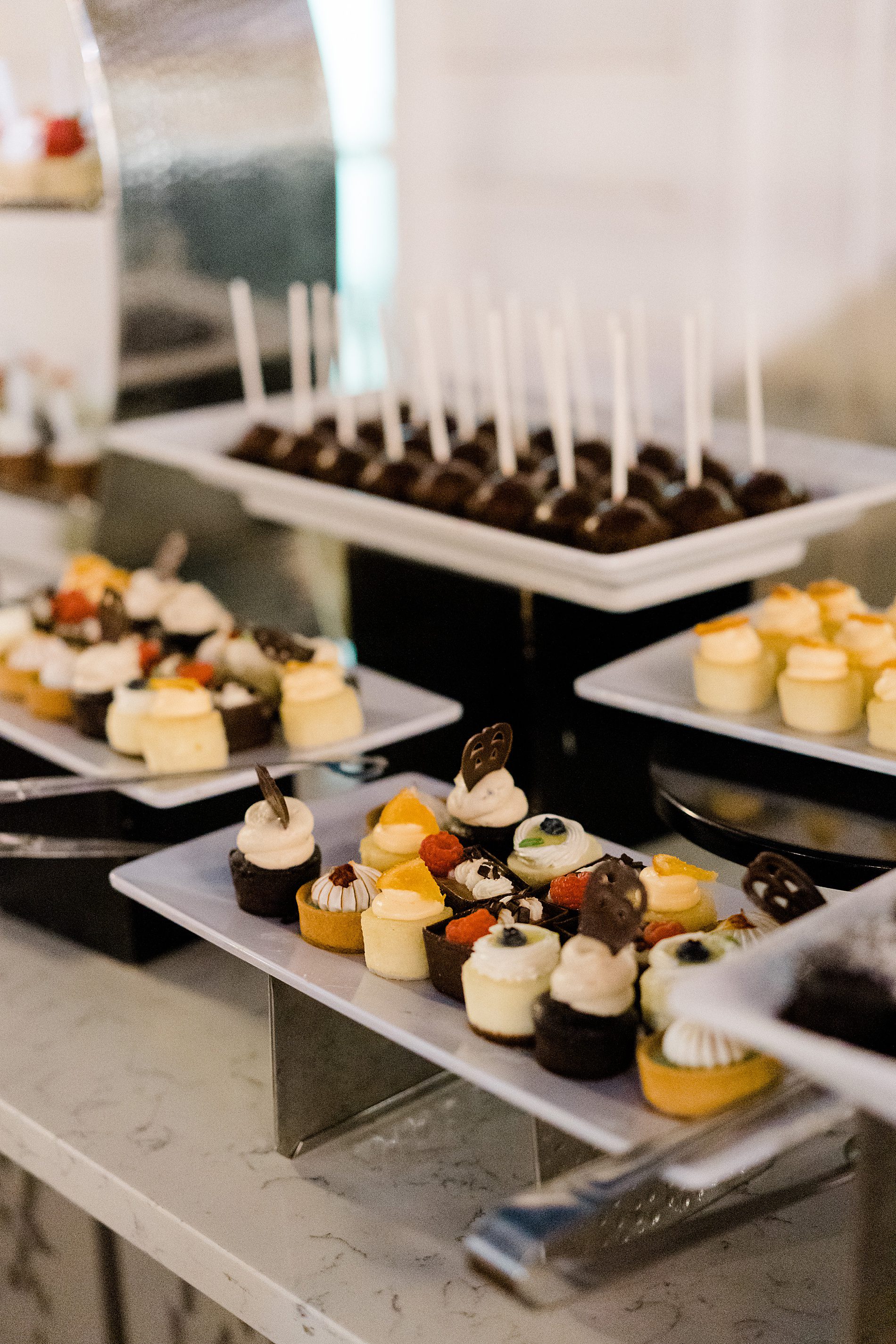dessert items from Classic + Elegant Philadelphia Wedding at Water Works by Cescaphe