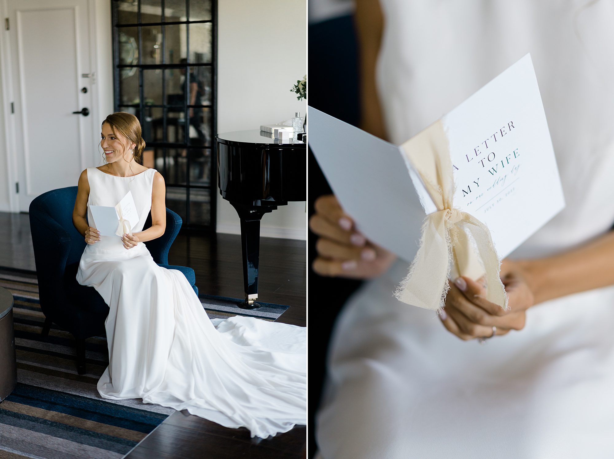 bride reading vows