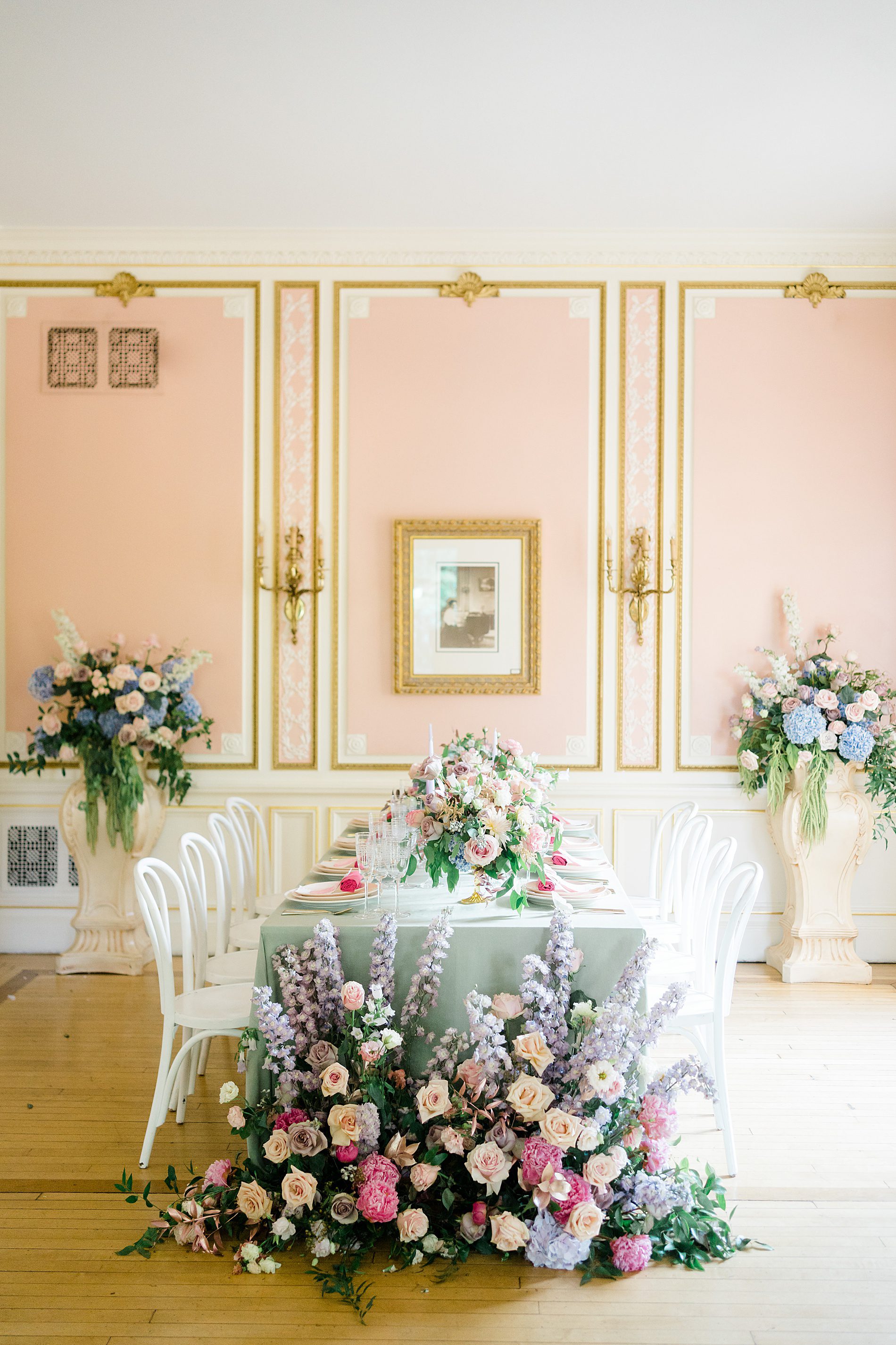 table setting of Enchanting Summer Wedding at Cairnwood Estate
