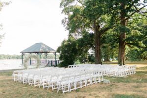 Timeless Waterfront Wedding ceremony at Glen Foerd on the Delaware