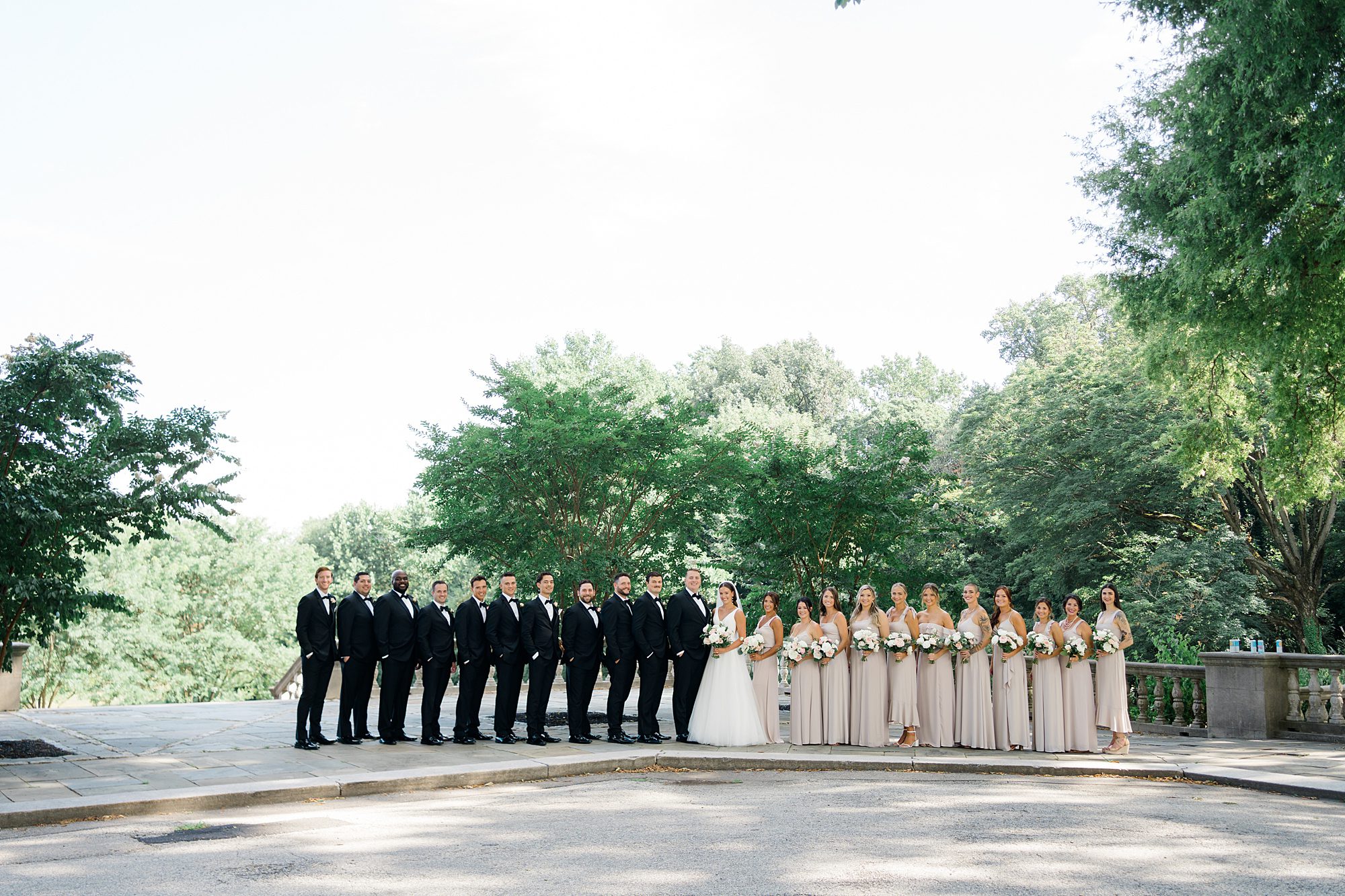 bridal party before wedding ceremony
