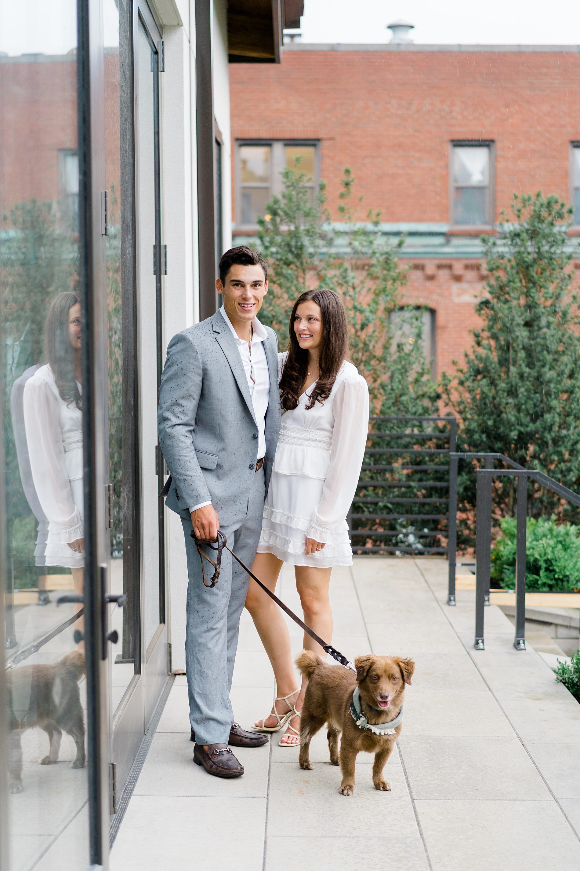Wilbur Mansion Engagement Session with couple's dog
