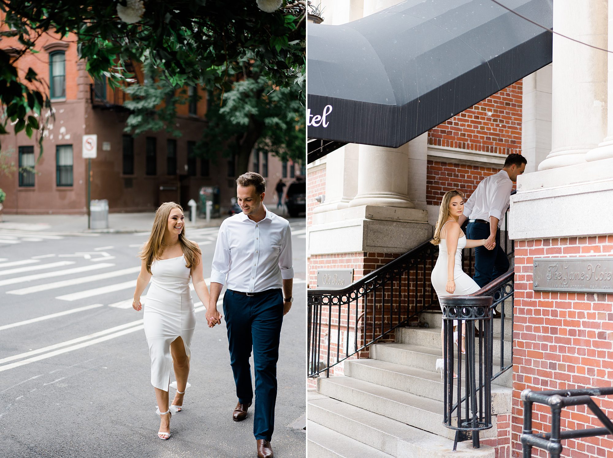 Engagement portraits in the meatpacking district of NYC