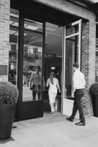 couple walk in to restaurant