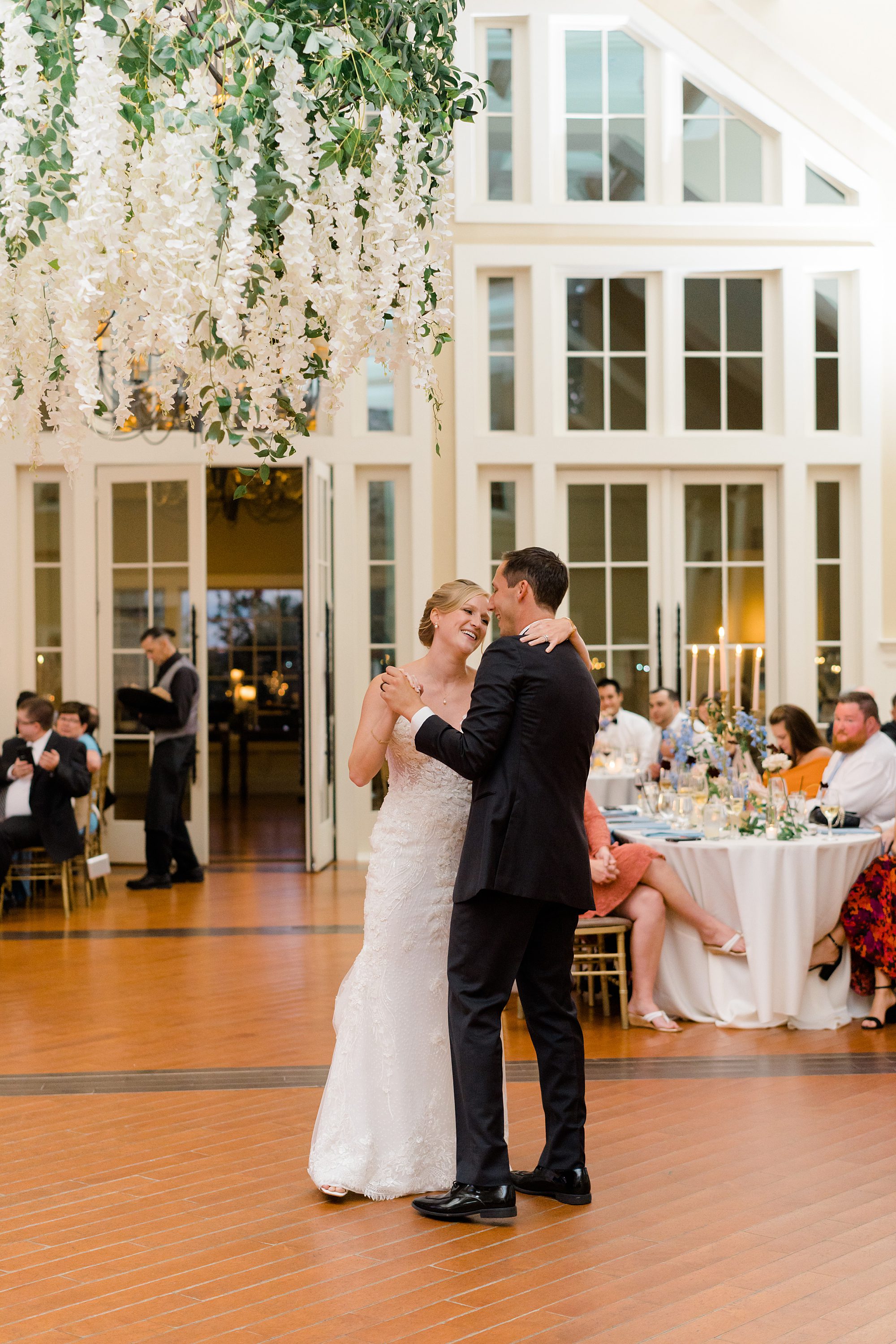 newlyweds share first dance together at The Ryland Inn