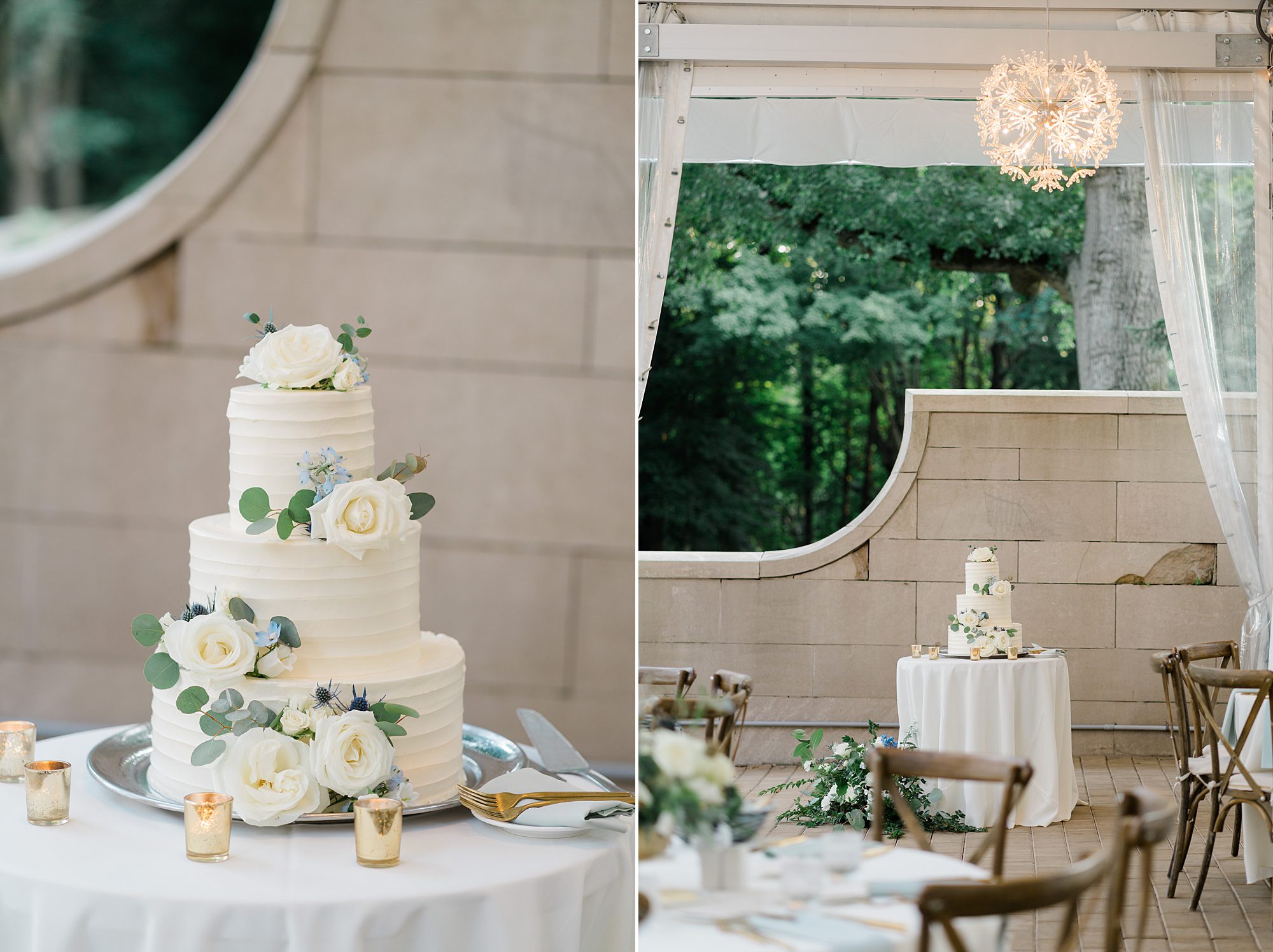 wedding cake at Enchanting Curtis Arboretum Wedding