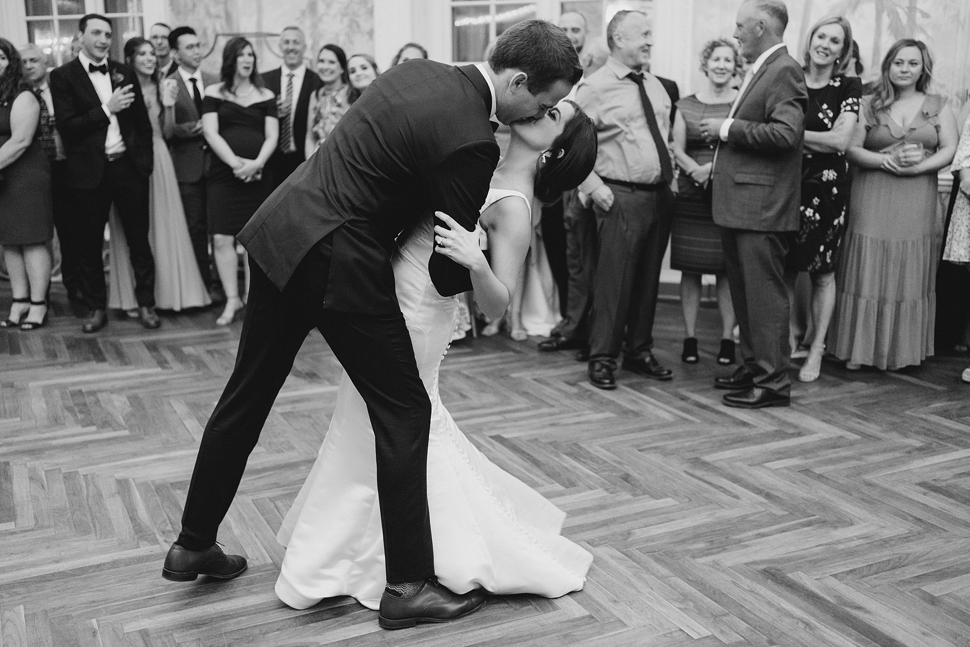 newlyweds share first dance together