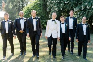 groom and groomsmen before wedding ceremony