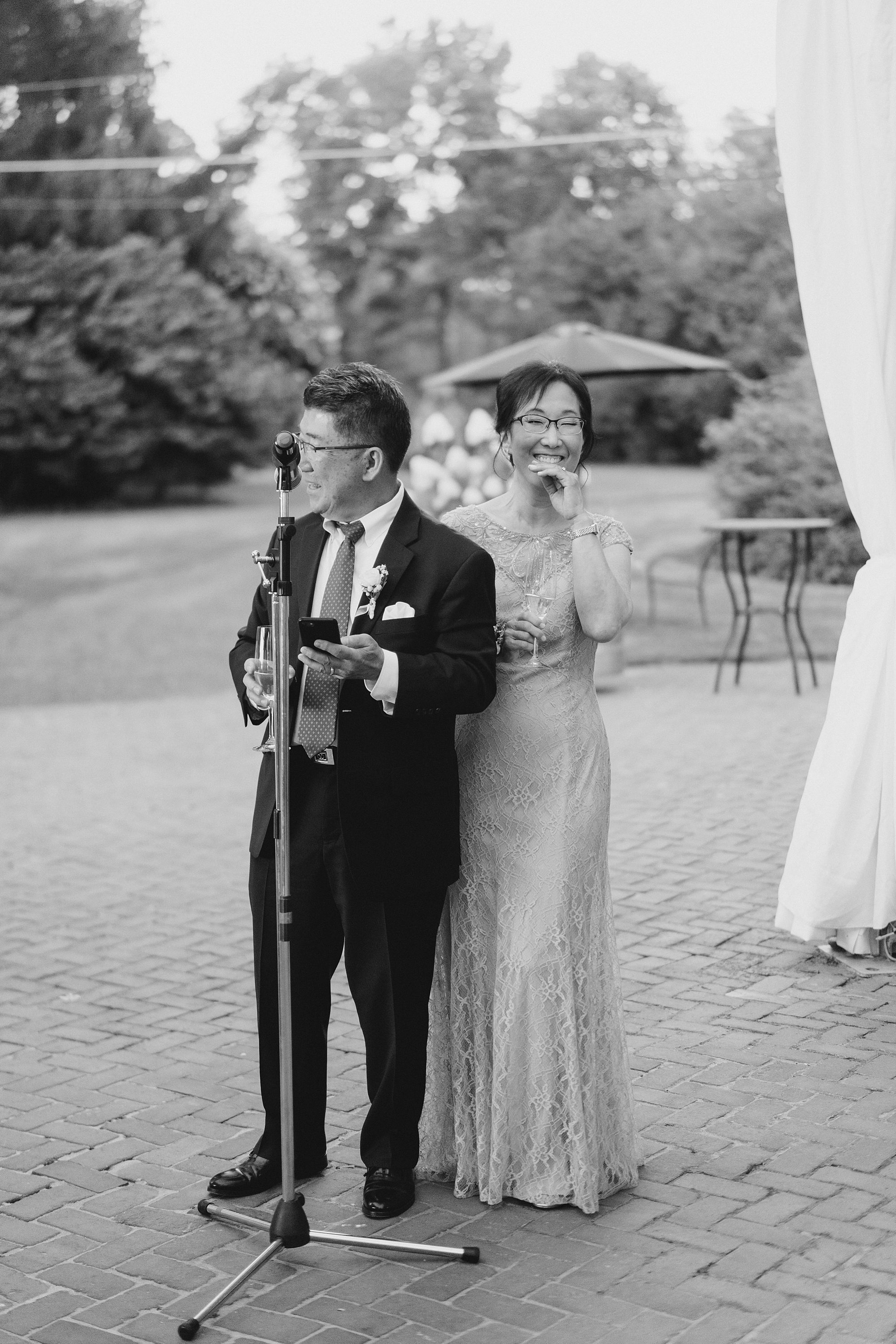 parents give wedding speeches