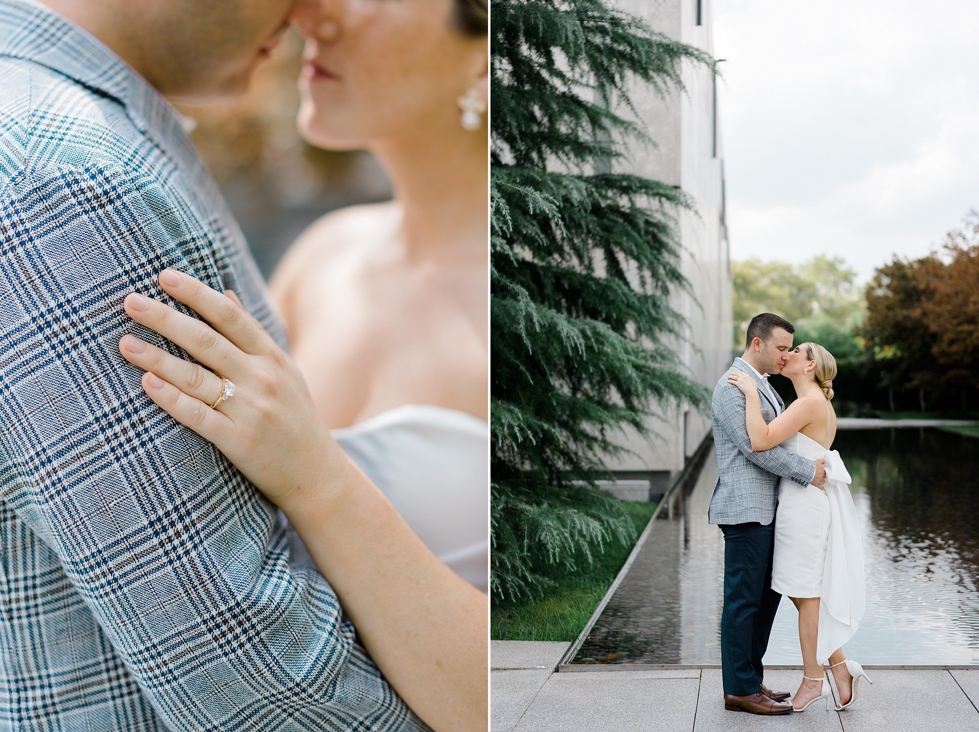 couple embrace during Engagement session in Philadelphia