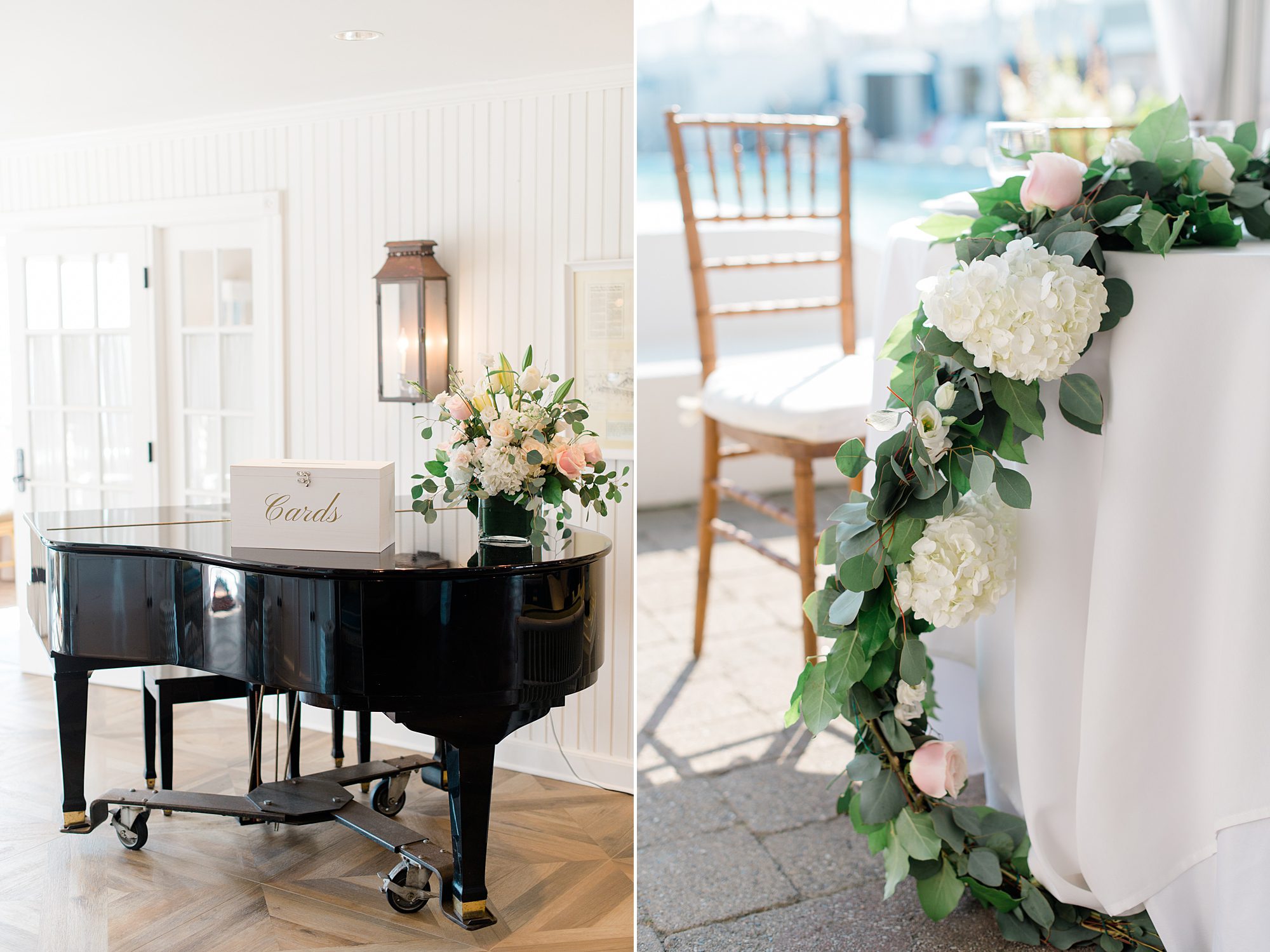 Elegant Jersey Shore Wedding reception details