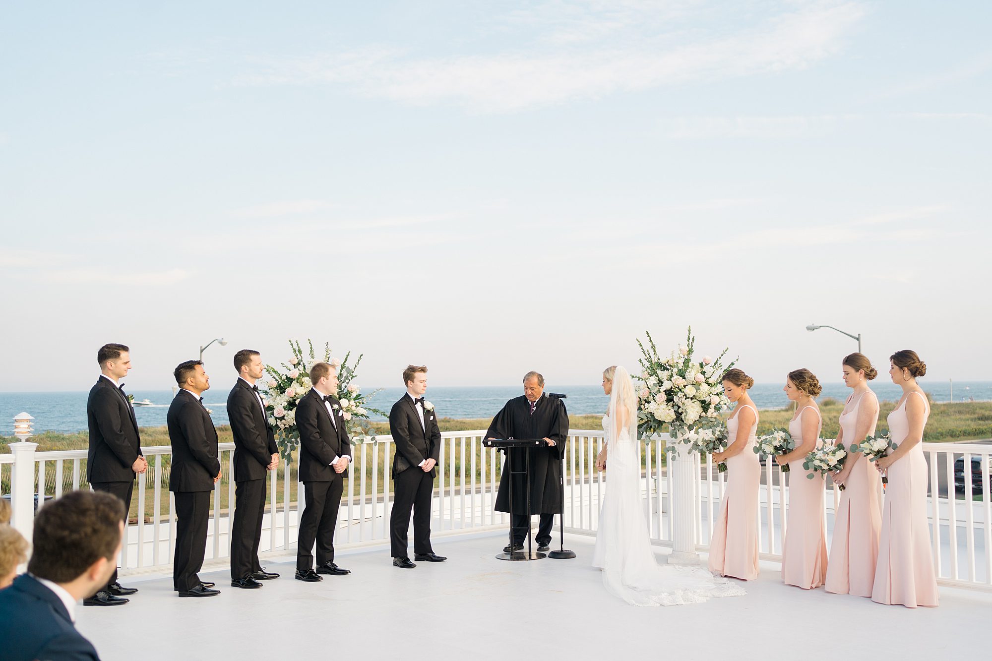 waterfront view wedding at Elegant Jersey Shore Wedding venue