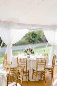 table setting at Cross Gables Estate wedding