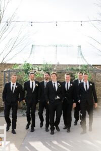groom and groomsmen before Terrain Gardens Wedding at Devon Yard