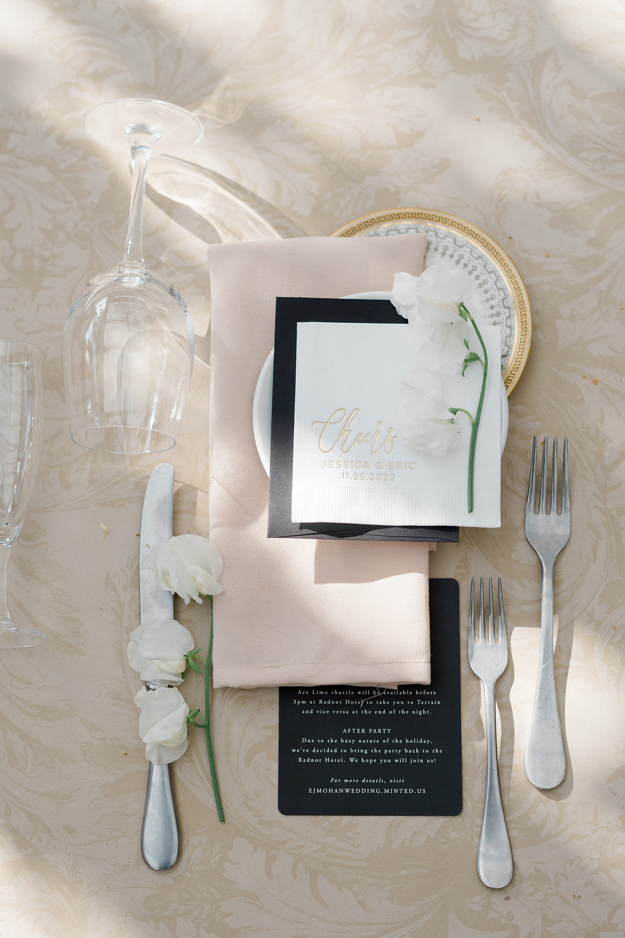 table setting from Terrain Gardens wedding