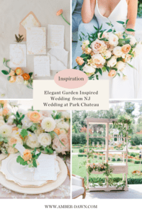 Elegant garden-inspired wedding details