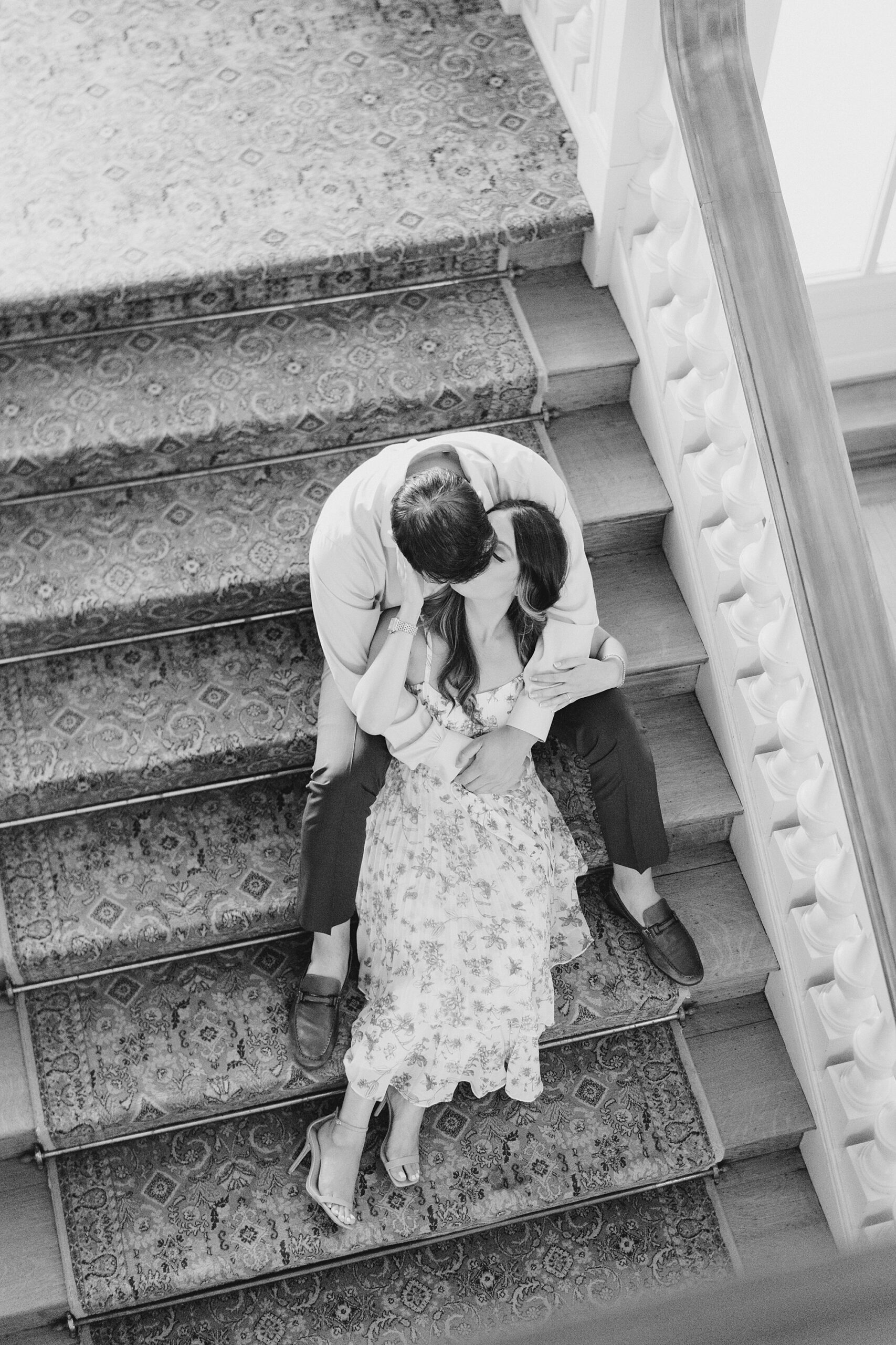 Reasons to Capture Your romantic Engagement photos on stairs