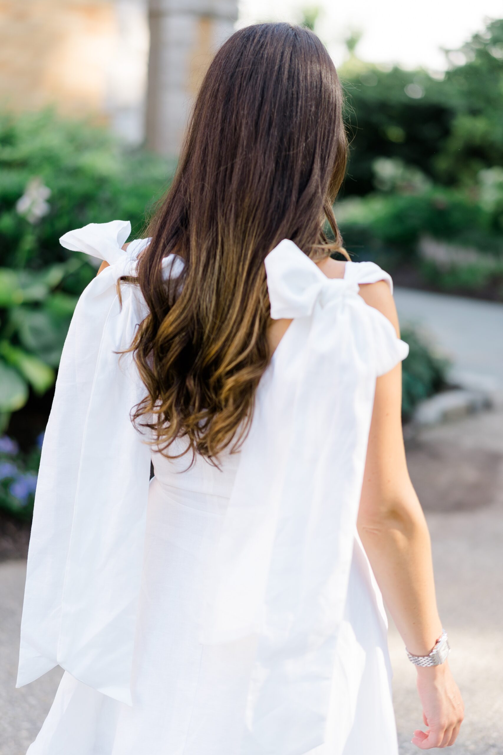 white dress from engagement photos