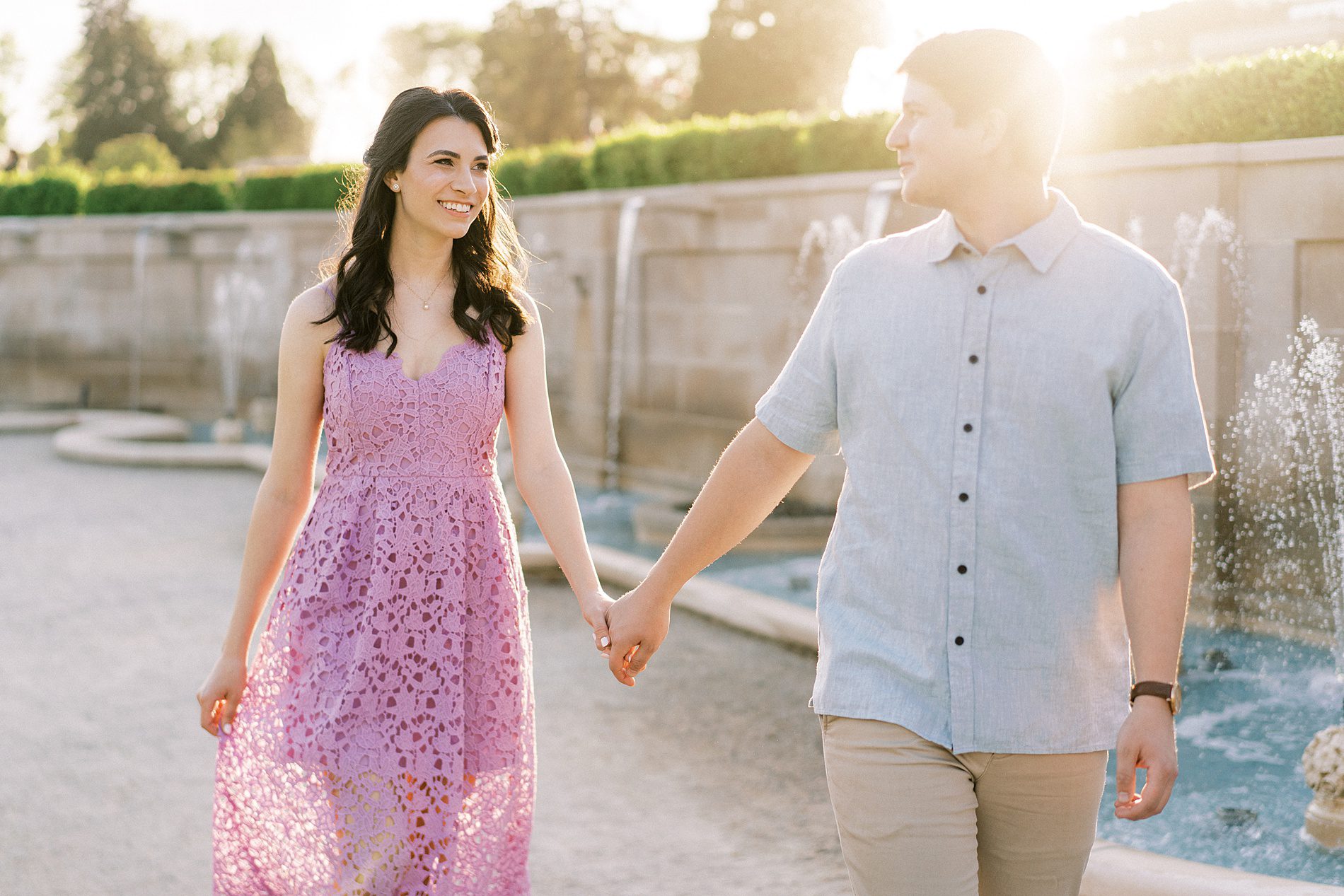 engagement portraits during the spring