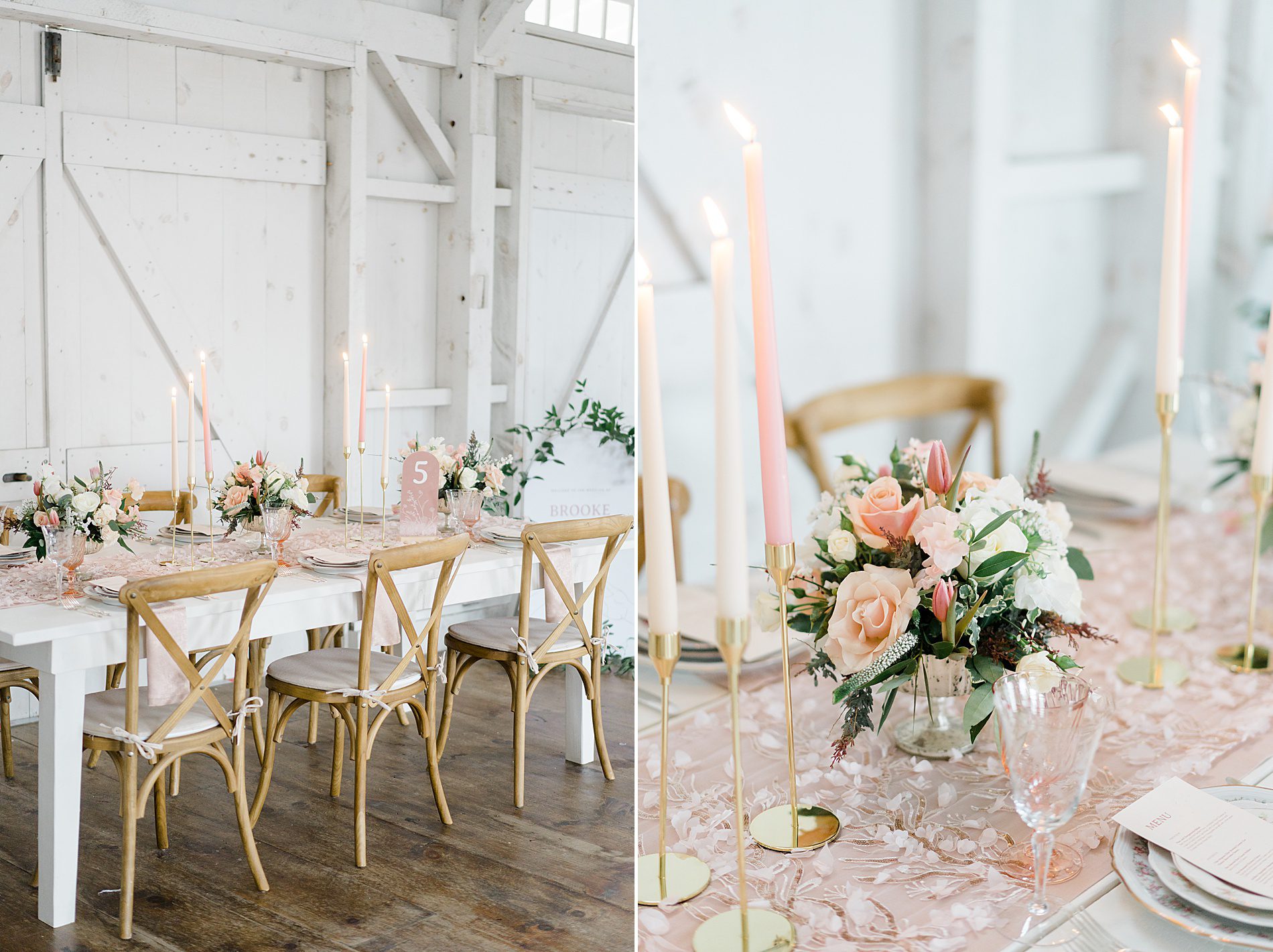 romantic and elegant wedding details from Boathouse Chapel at Bonnet Island Styled Wedding Shoot