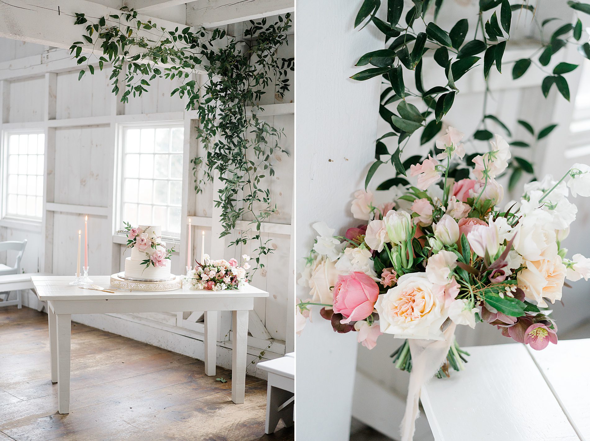 floral details from Boathouse Chapel at Bonnet Island Styled Wedding Shoot