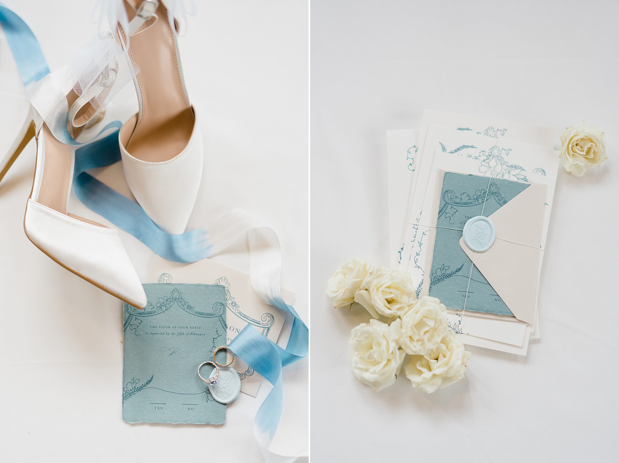 wedding invitations and shoes