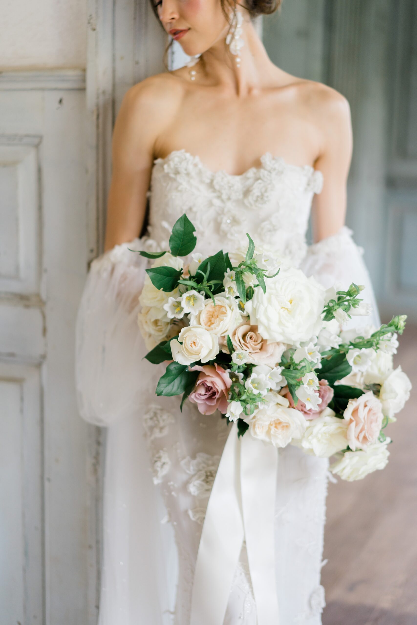elegant wedding bouquet from Historic Salubria Wedding in Virginia