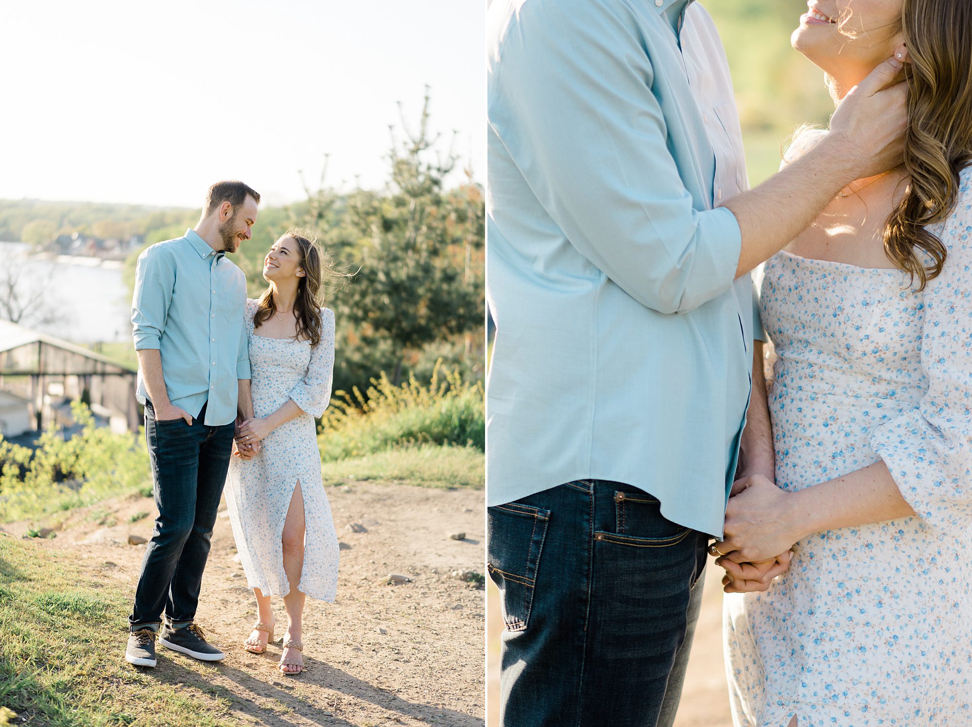 timeless engagement portaits by Light + Airy Philadelphia Engagement photographer, Amber Dawn Photography