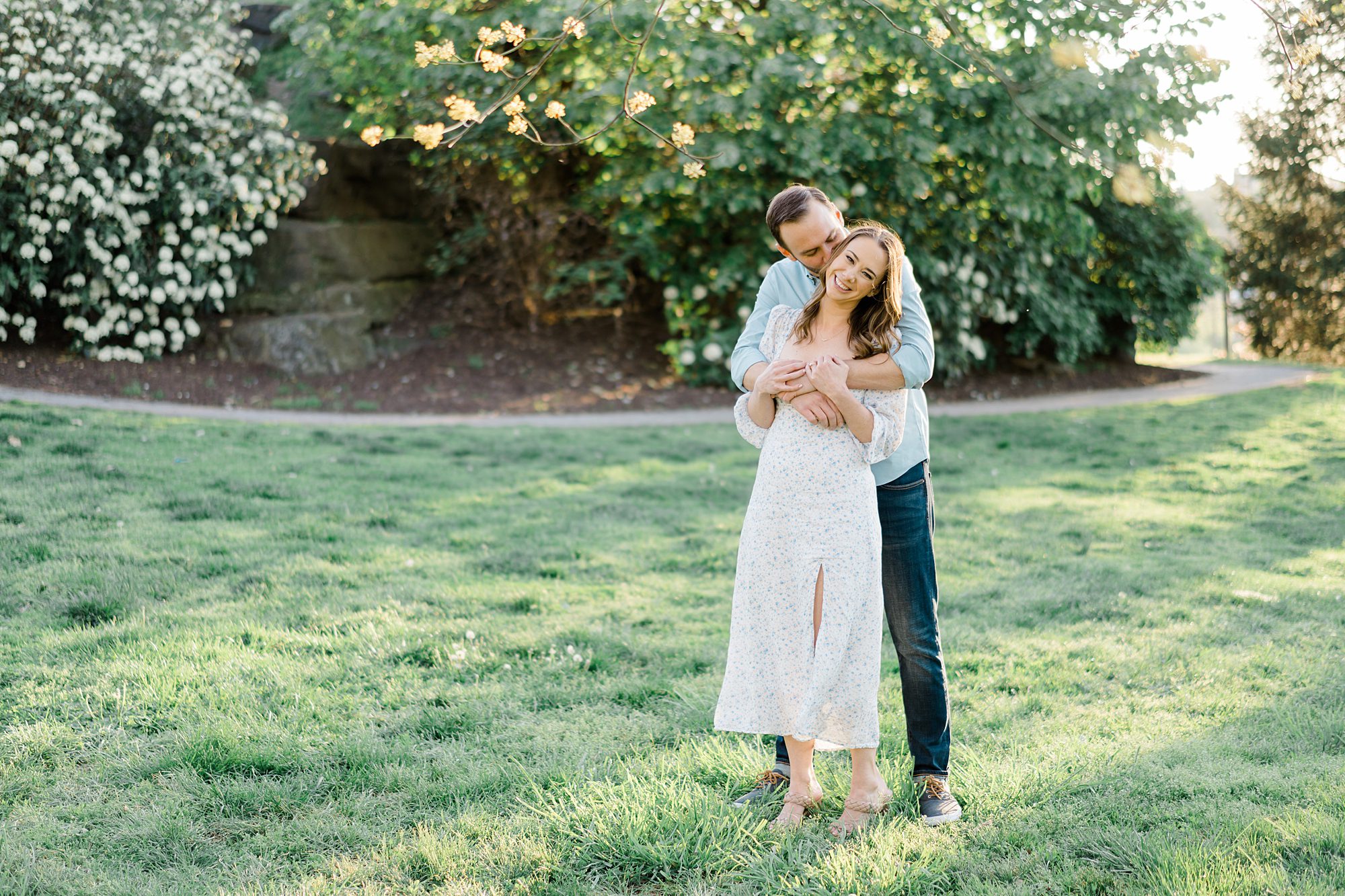 Light + Airy, romantic Philadelphia Engagement portraits by Amber Dawn Photography 