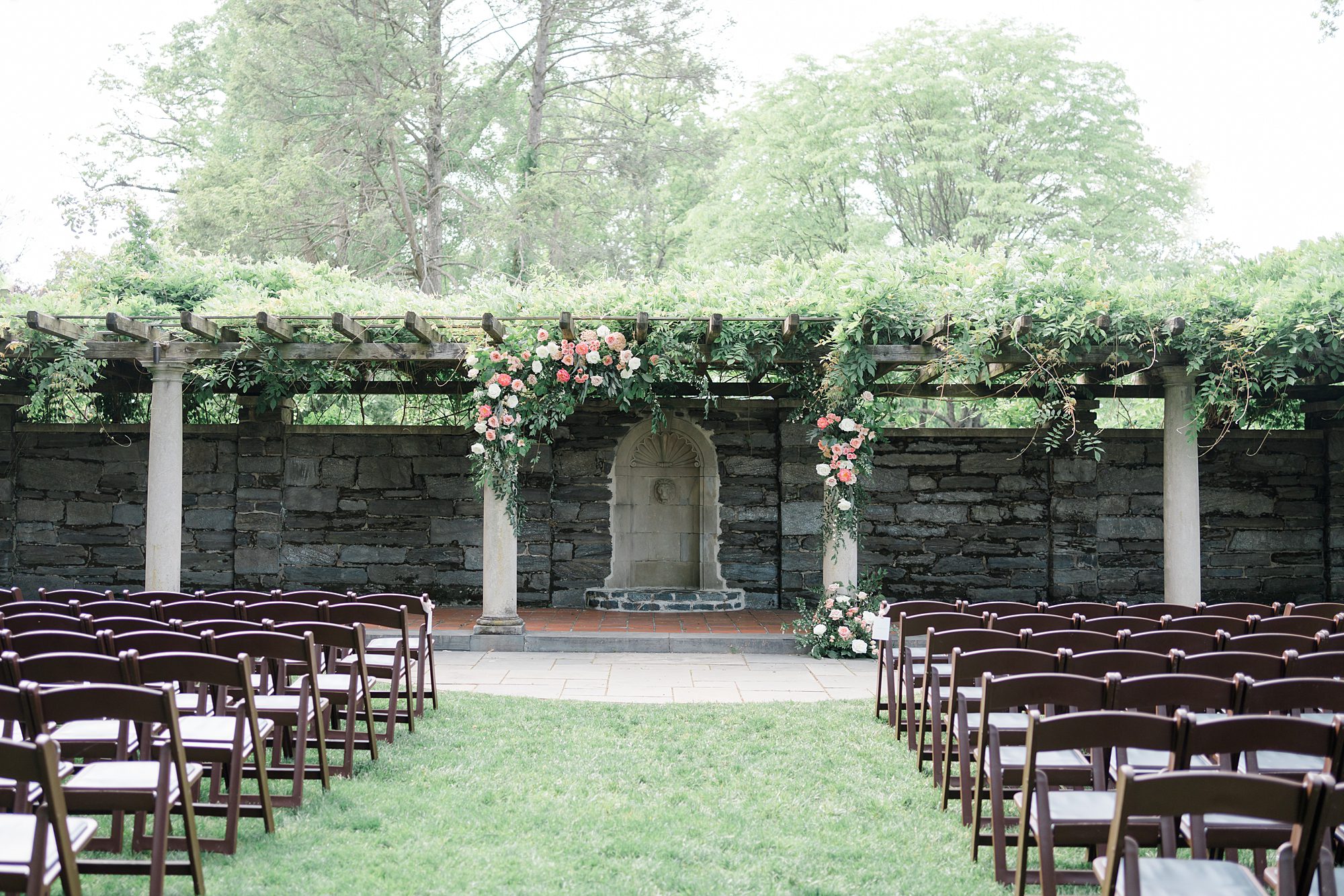 Romantic outdoor Curtis Arboretum Wedding