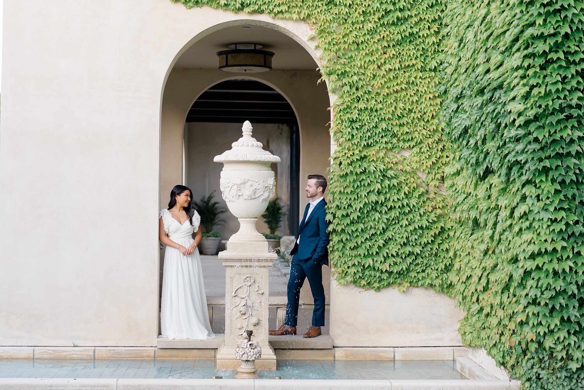 classic engagement portraits at Longwood Gardens in PA