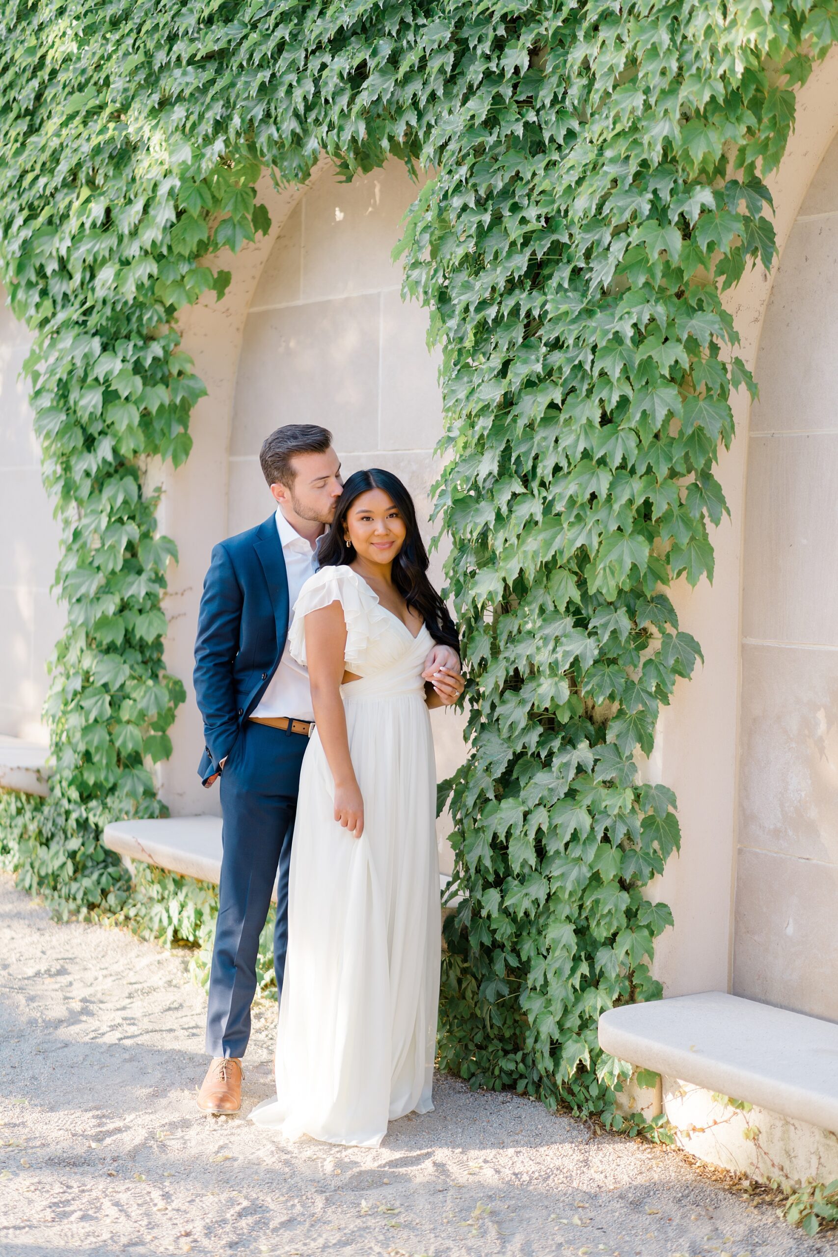 timeless engagement portraits at Longwood Gardens 