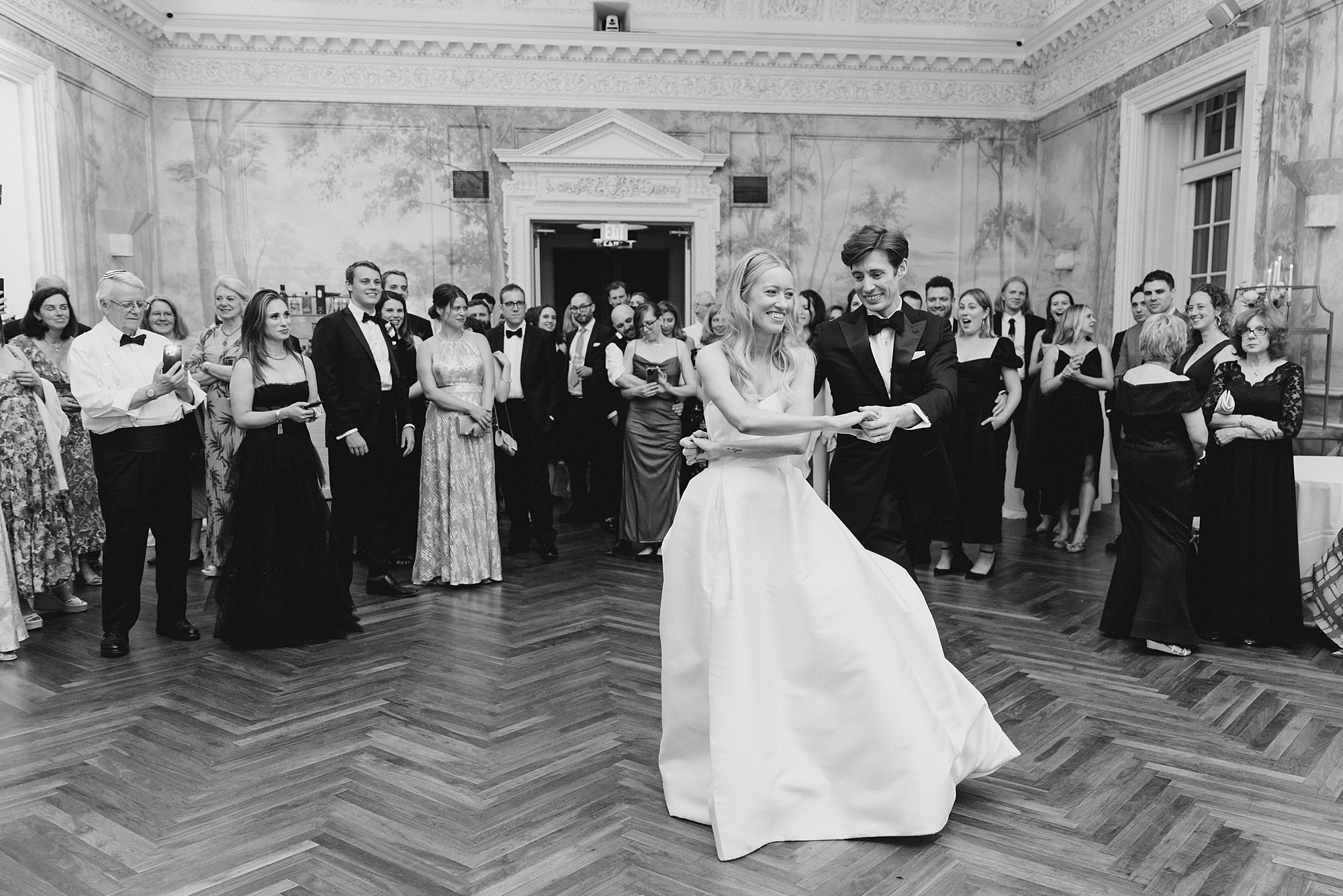 candid moment during first dance