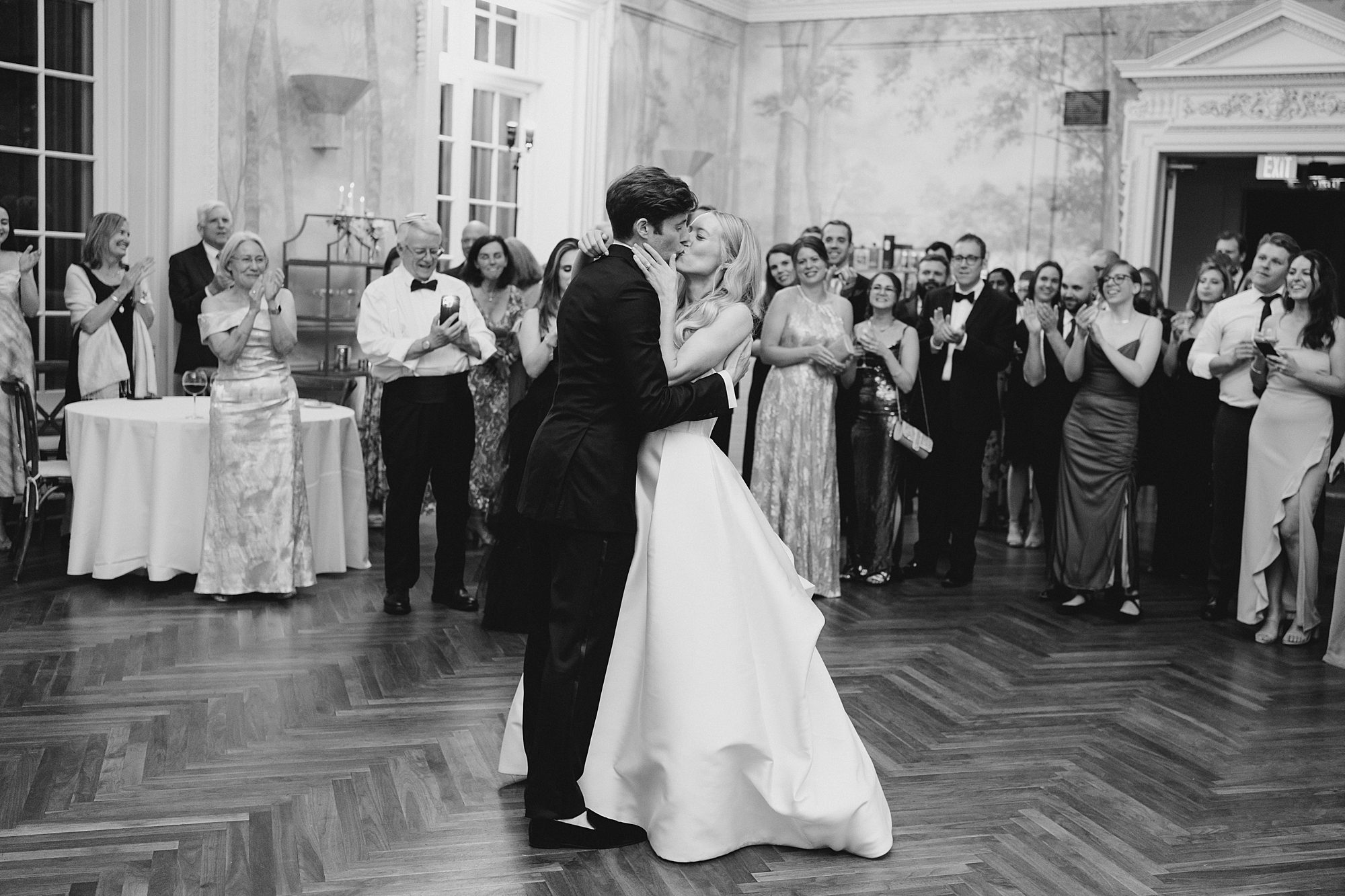 couple kiss during first dance