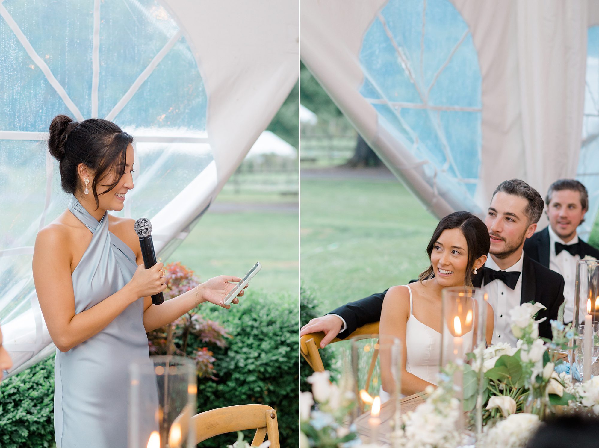 wedding toasts during Timeless New Jersey Wedding at The Inn at Fernbrook Farms 