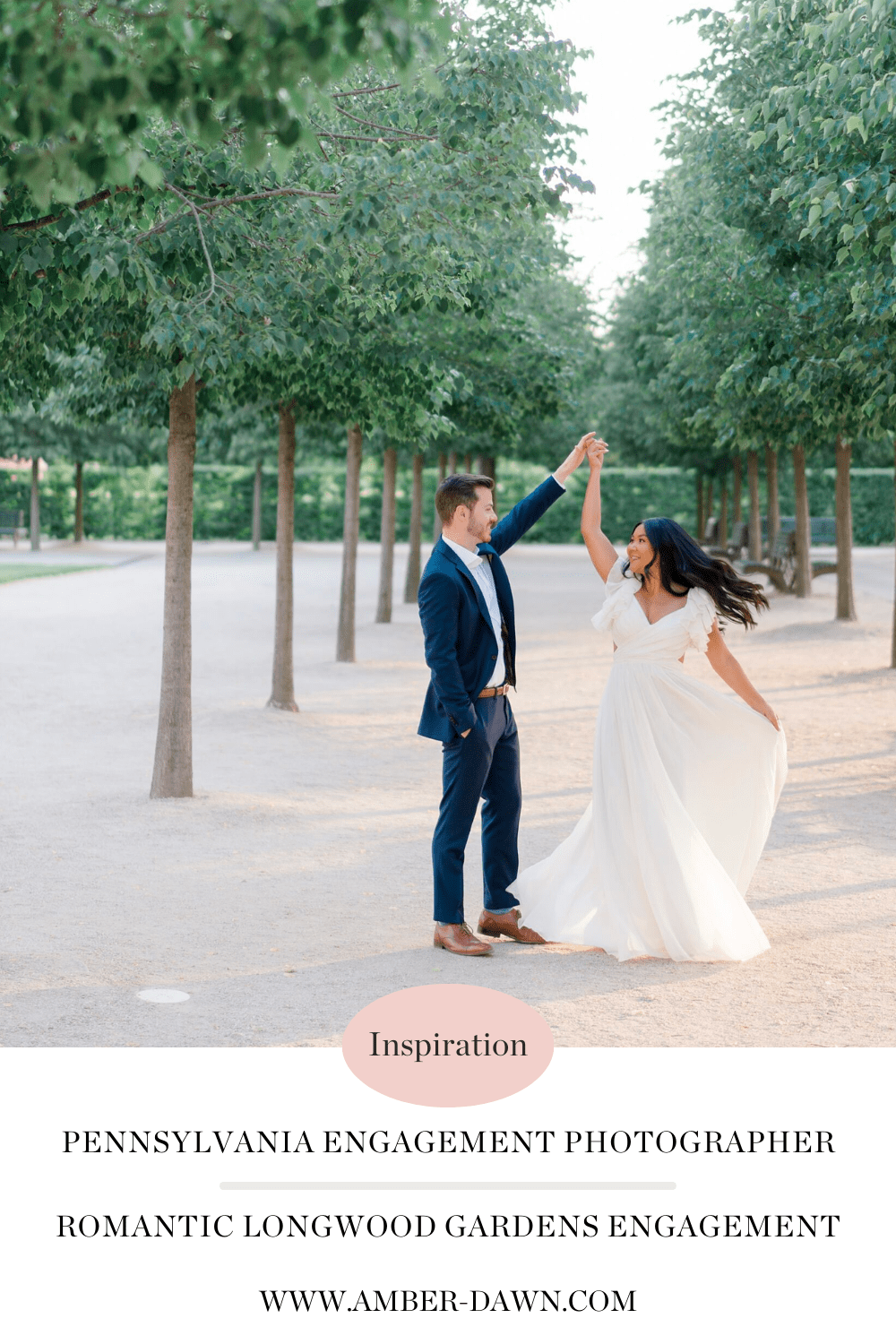 Longwood Gardens Engagement by Pennsylvania Engagement Photographer Amber Dawn Photography 