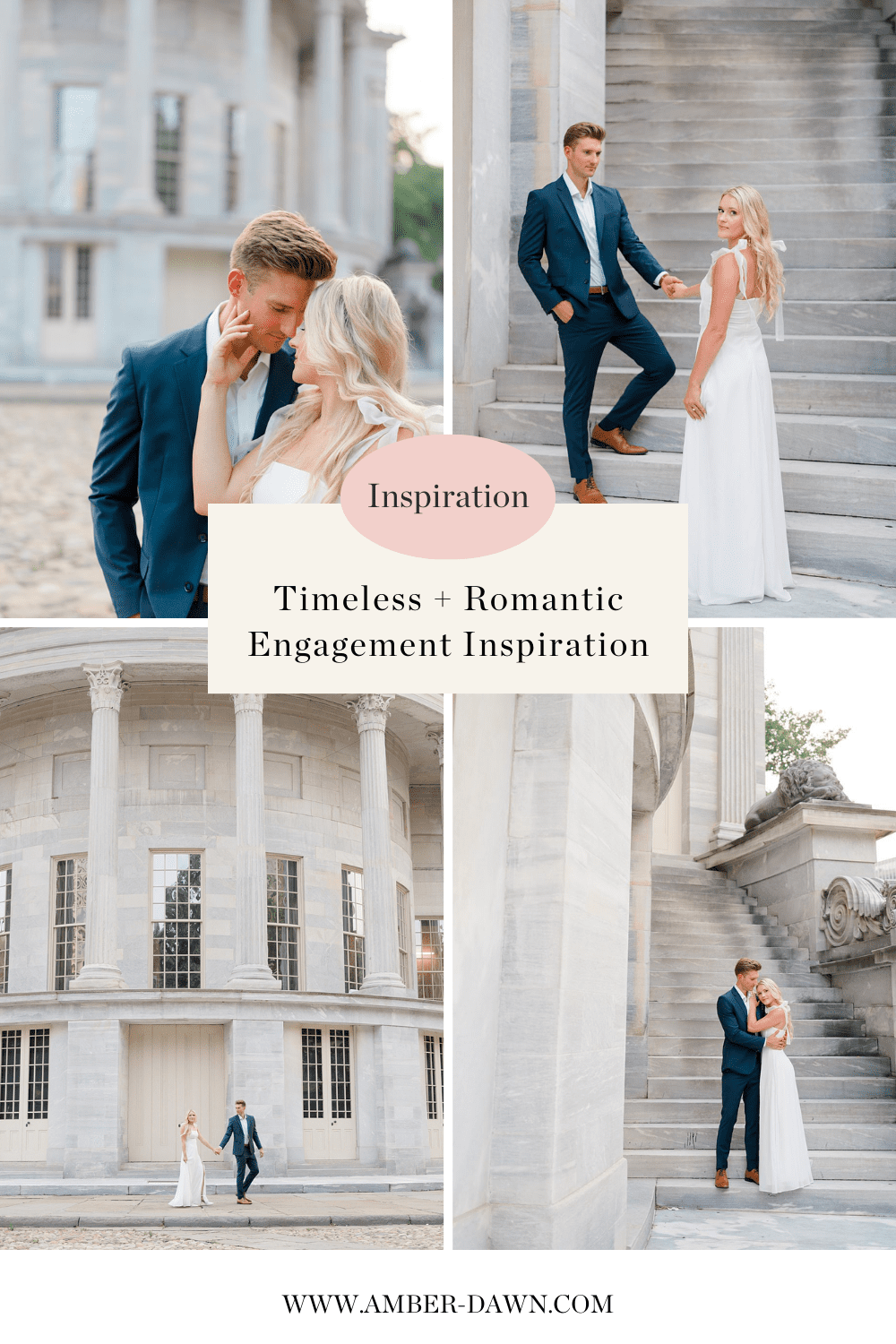 Classic Engagement Session at Merchants' Exchange Building in Old City Philly by Philadelphia Engagement photographer Amber Dawn Photography